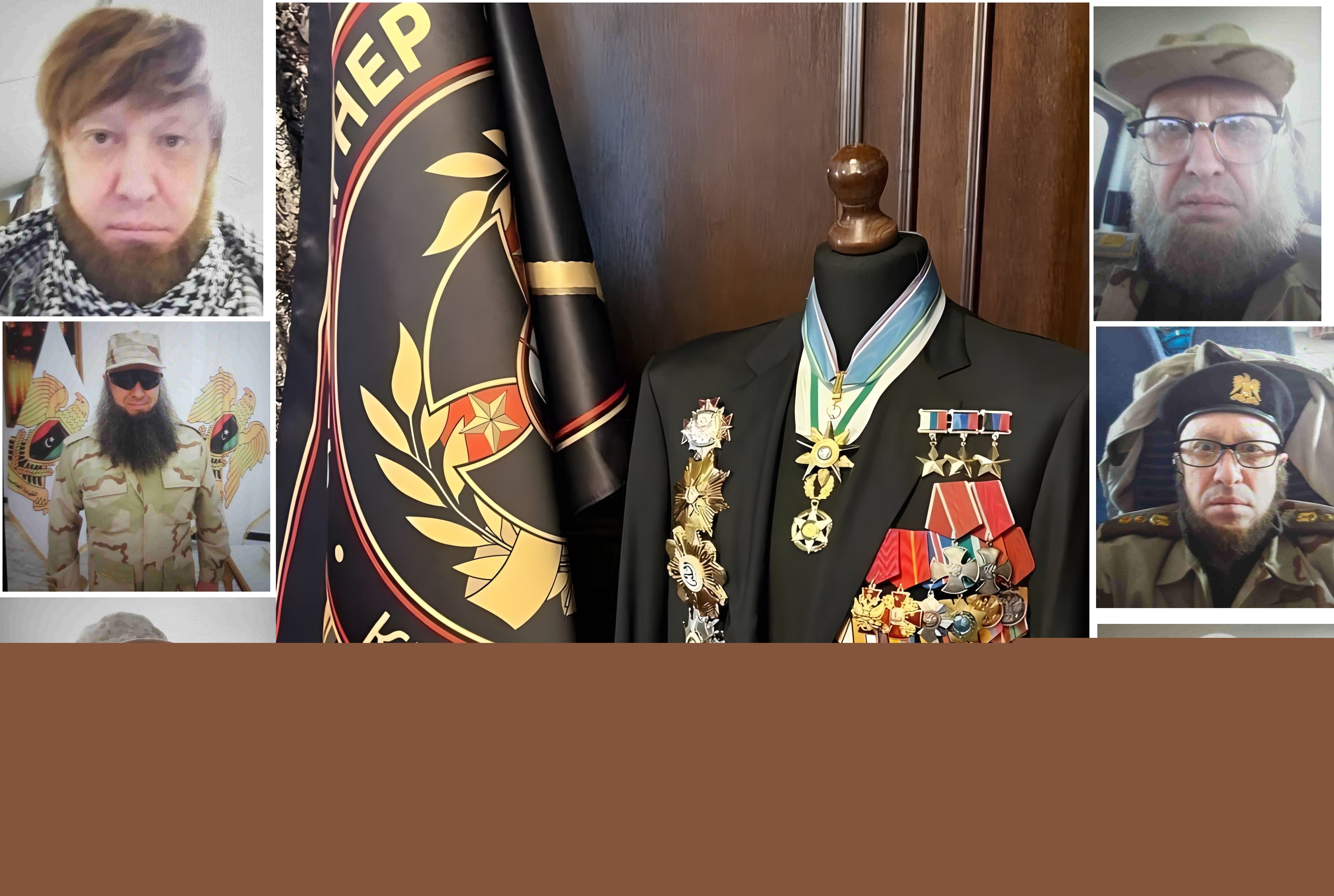 Парадный костюм Евгения Пригожина и его загримированные личины